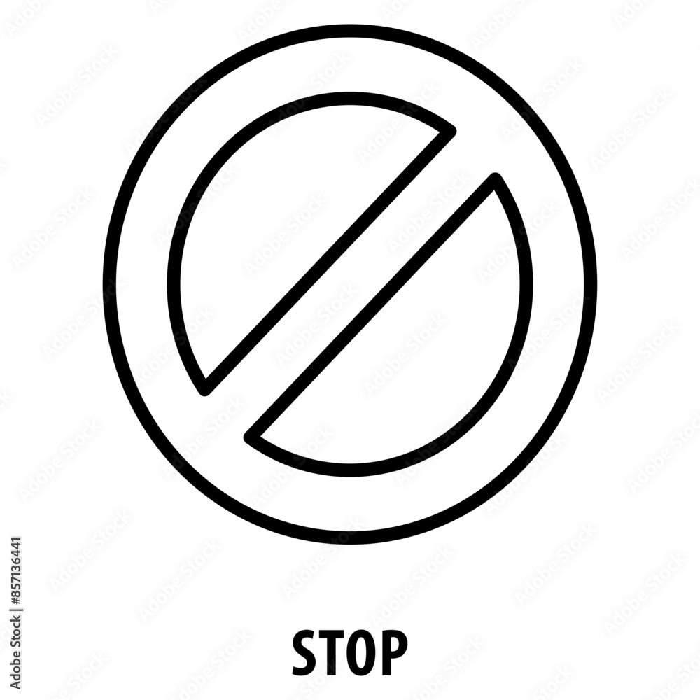Poster stop icon simple and easy to edit for your design elements