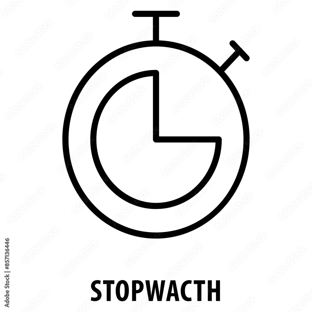 Poster stopwacth icon simple and easy to edit for your design elements