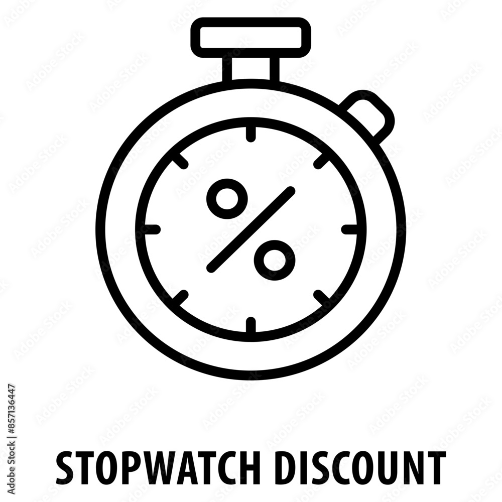 Poster stopwatch discount icon simple and easy to edit for your design elements