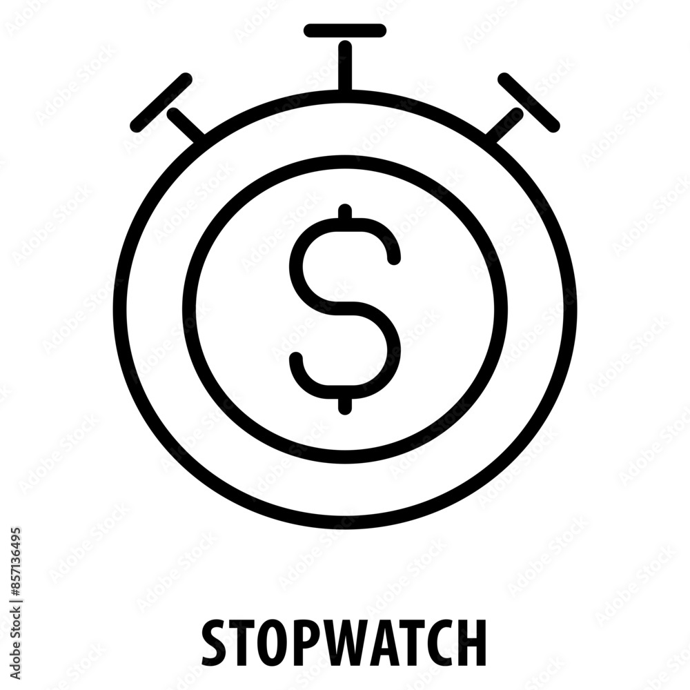 Poster stopwatch icon simple and easy to edit for your design elements