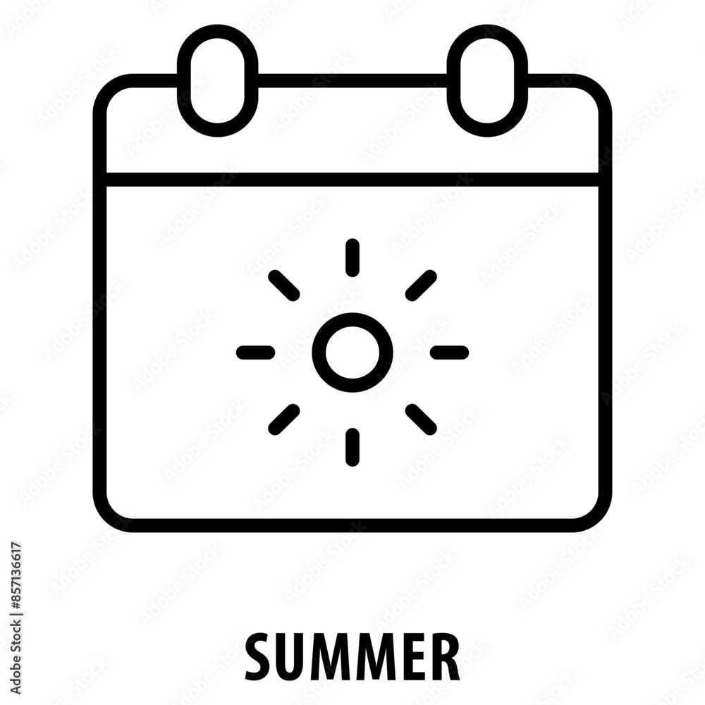 Aufkleber summer icon simple and easy to edit for your design elements