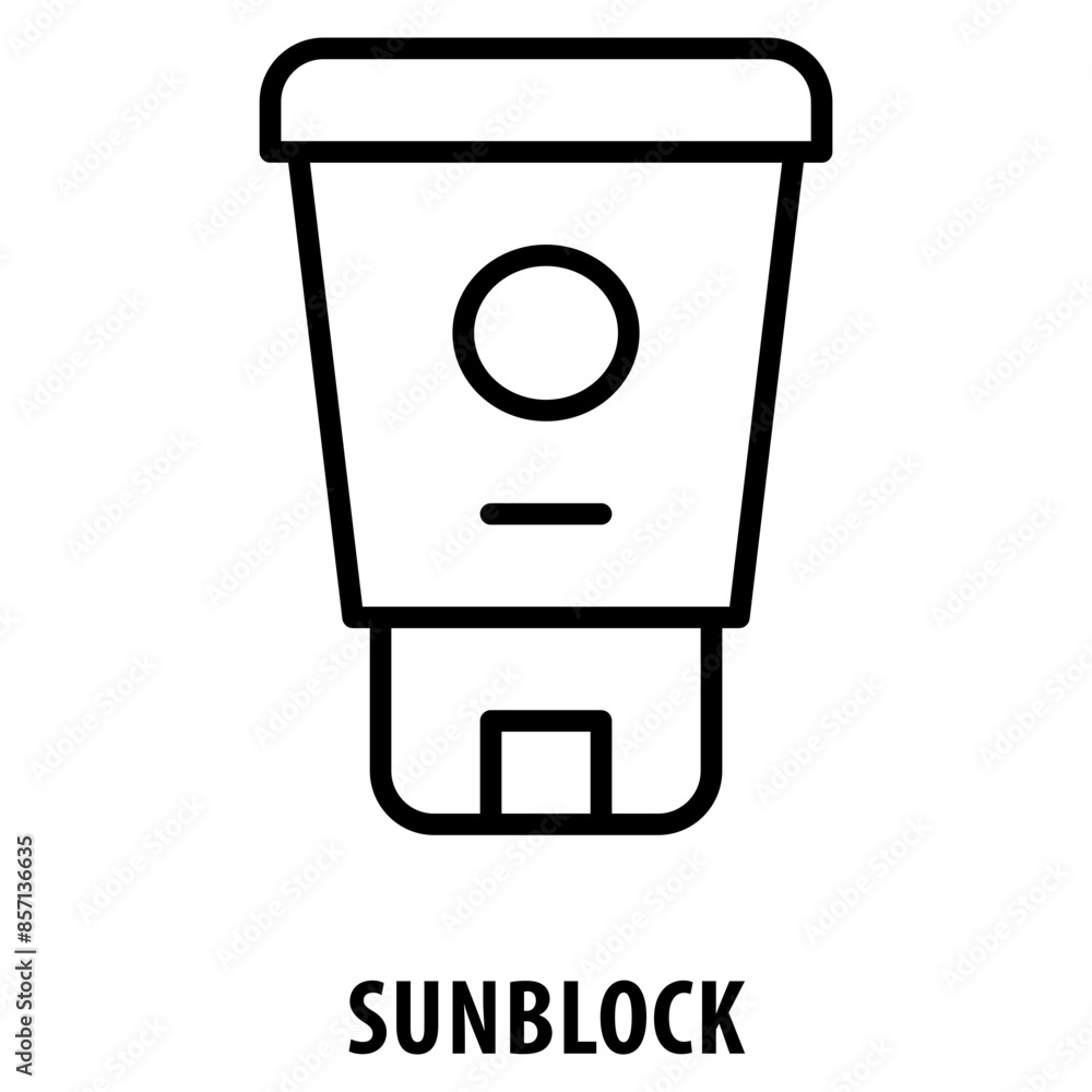 Poster sunblock icon simple and easy to edit for your design elements
