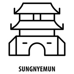 sungnyemun Icon simple and easy to edit for your design elements