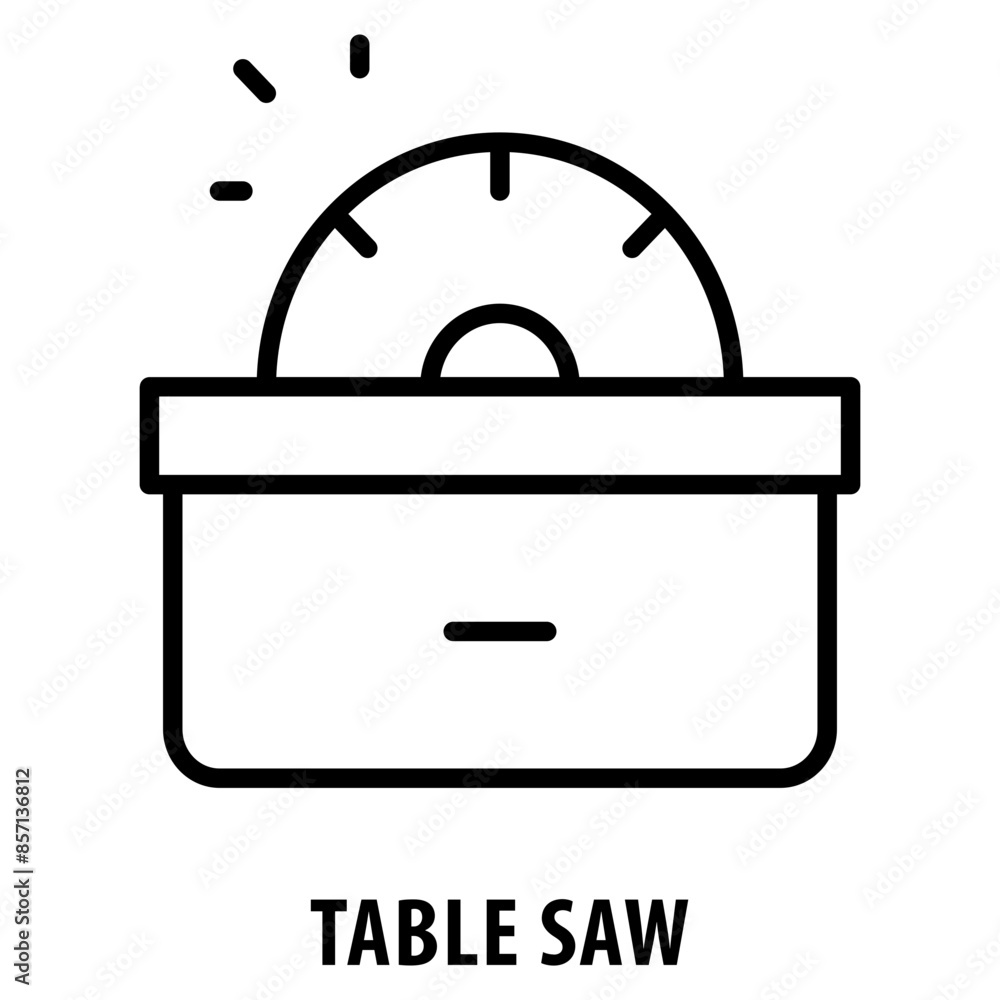 Poster table saw icon simple and easy to edit for your design elements