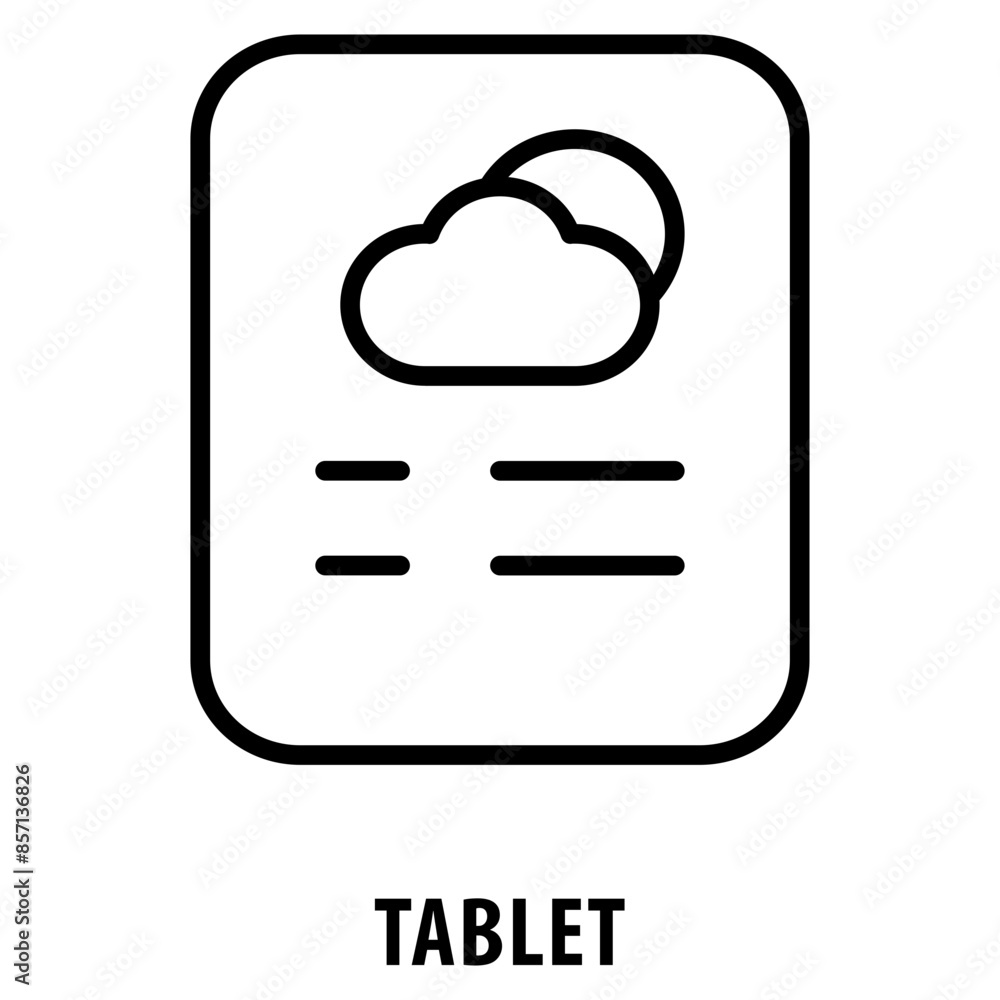 Aufkleber tablet icon simple and easy to edit for your design elements