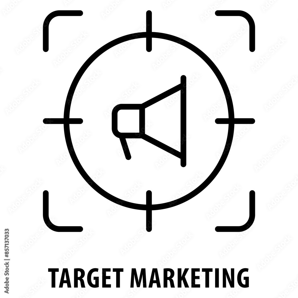 Poster target marketing icon simple and easy to edit for your design elements
