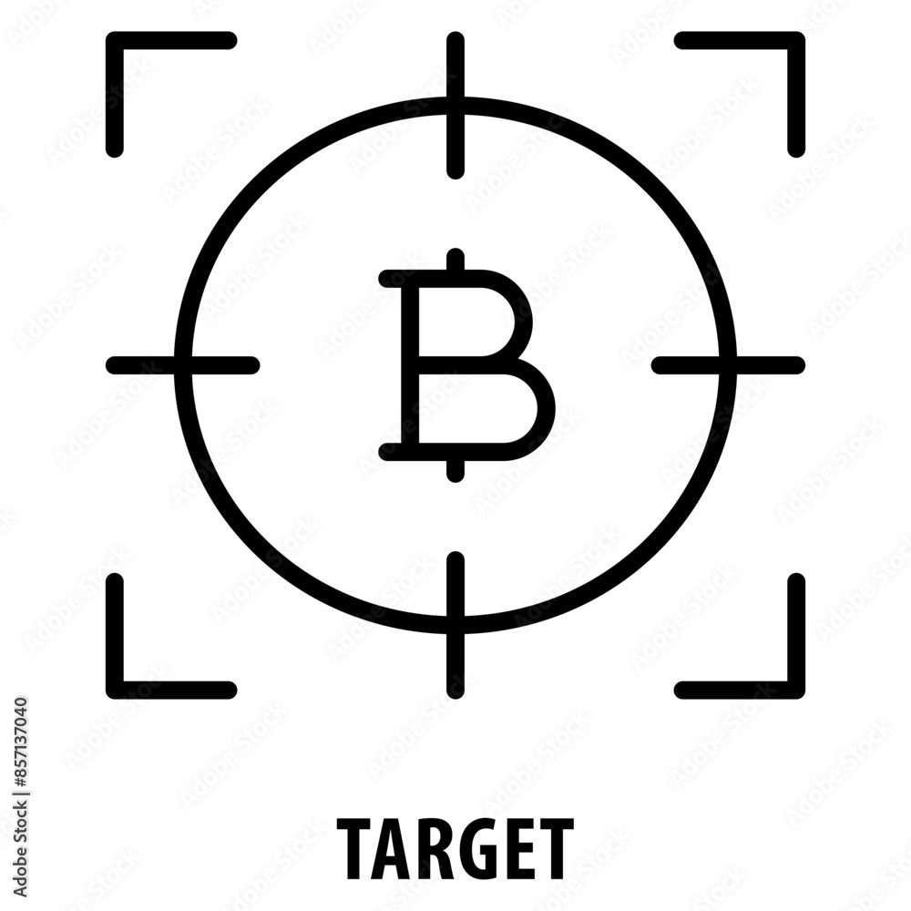 Poster target icon simple and easy to edit for your design elements