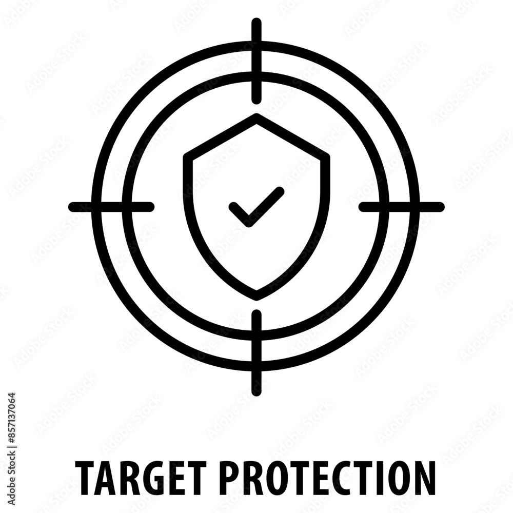 Poster target protection icon simple and easy to edit for your design elements