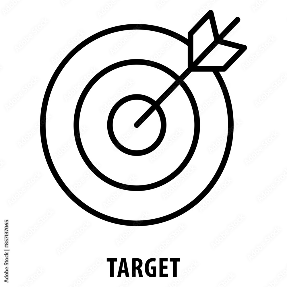 Poster target icon simple and easy to edit for your design elements