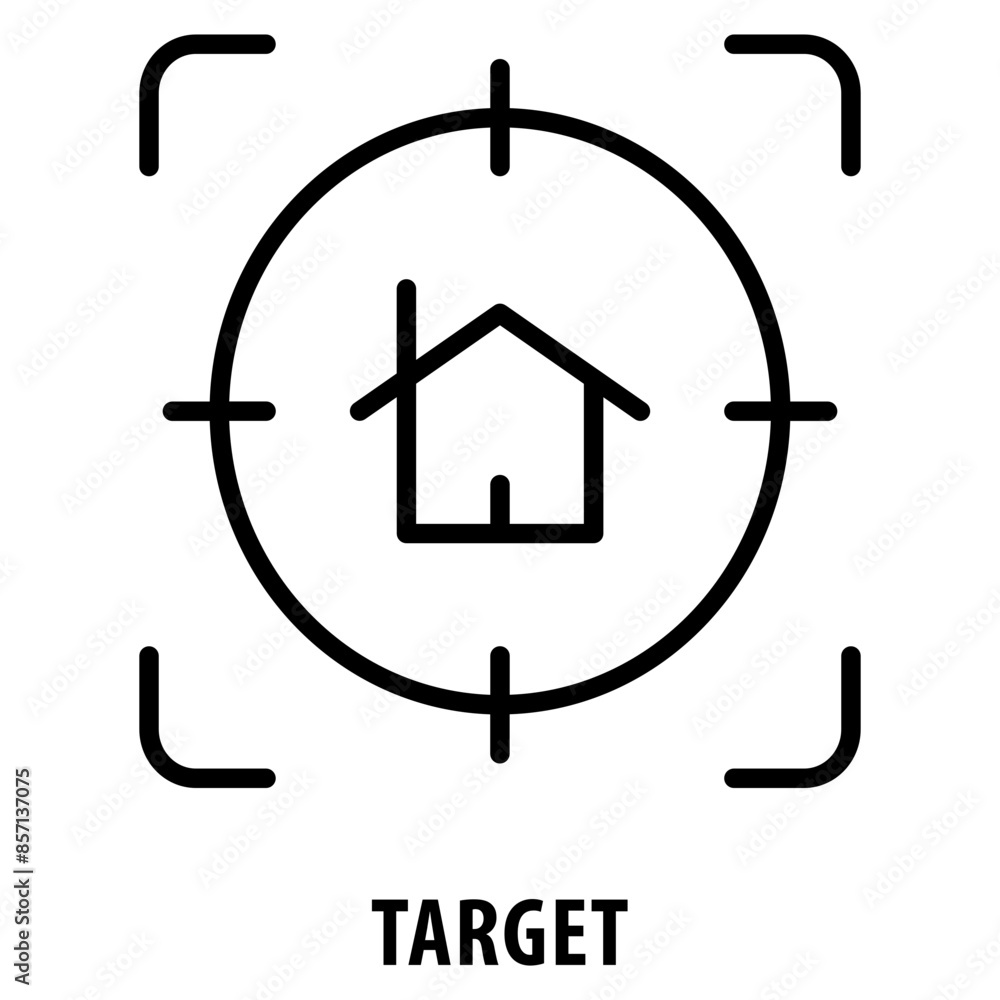 Poster target icon simple and easy to edit for your design elements