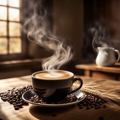 cup of coffee on the table