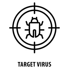 Target virus Icon simple and easy to edit for your design elements