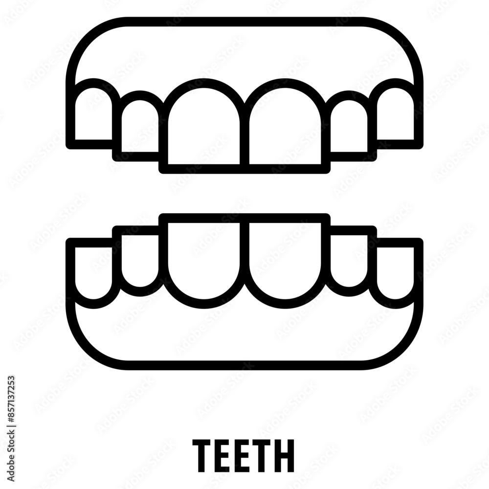 Aufkleber teeth icon simple and easy to edit for your design elements