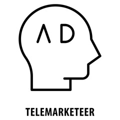 Telemarketeer Icon simple and easy to edit for your design elements