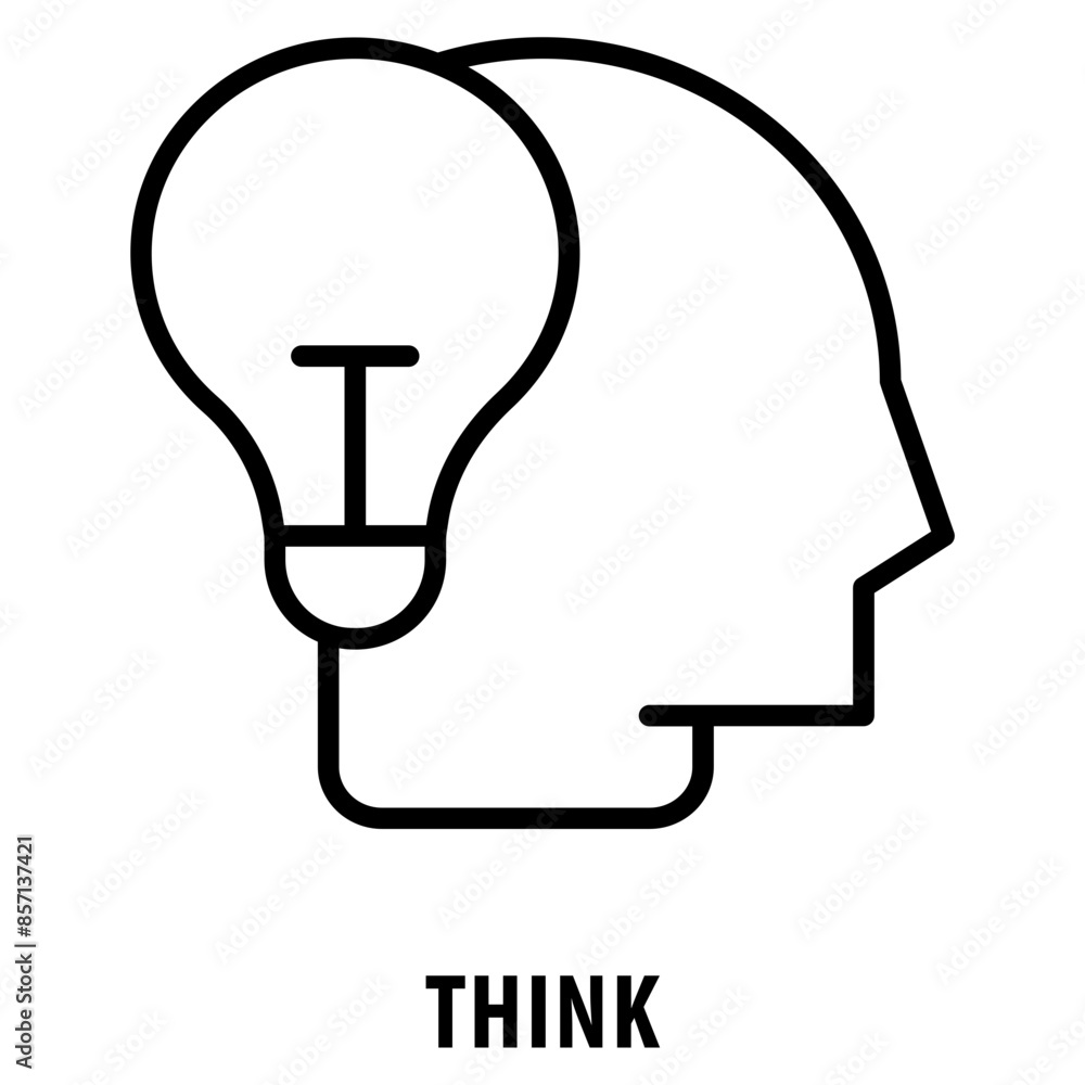 Poster think icon simple and easy to edit for your design elements