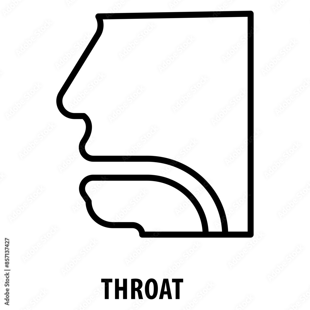 Poster throat icon simple and easy to edit for your design elements