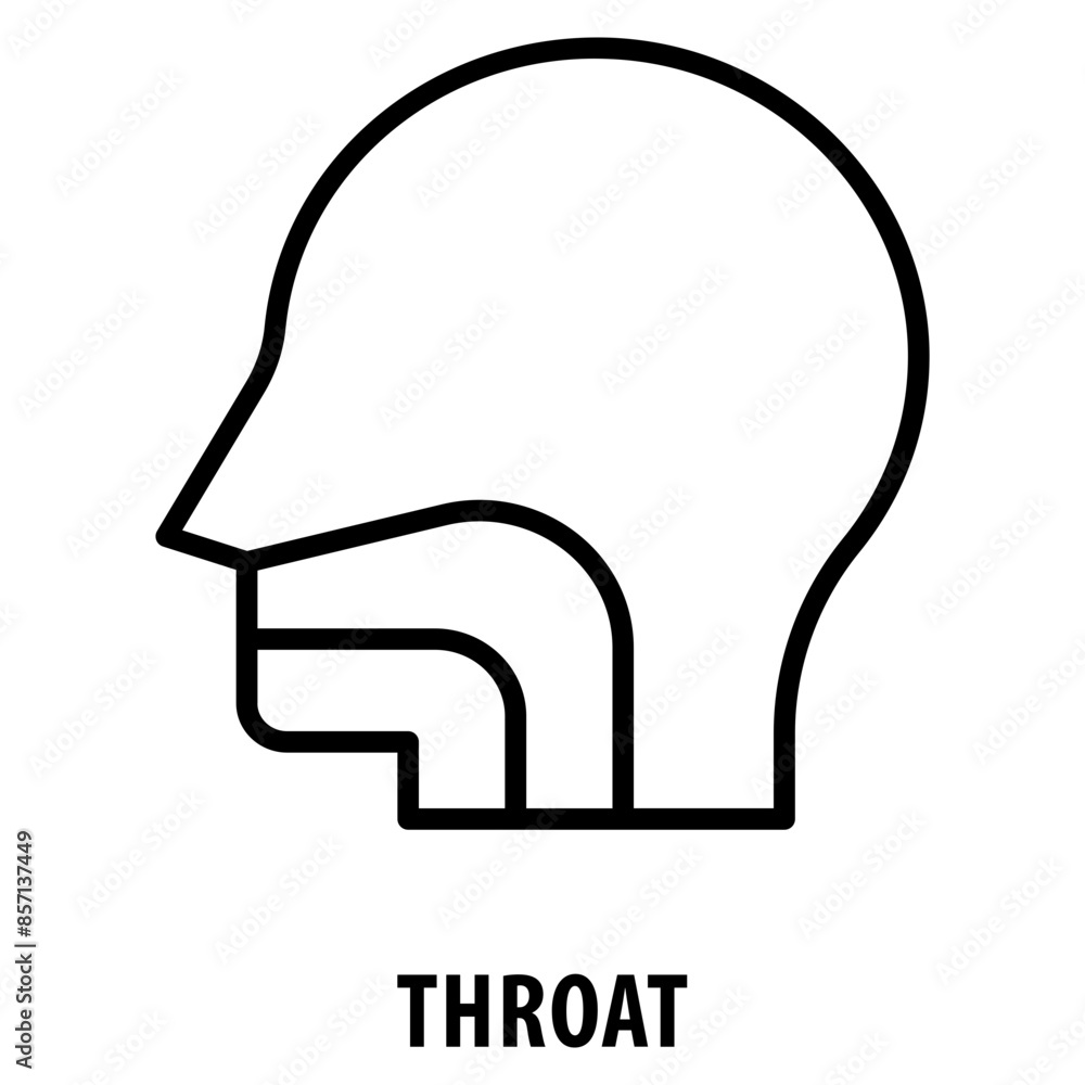 Poster throat icon simple and easy to edit for your design elements