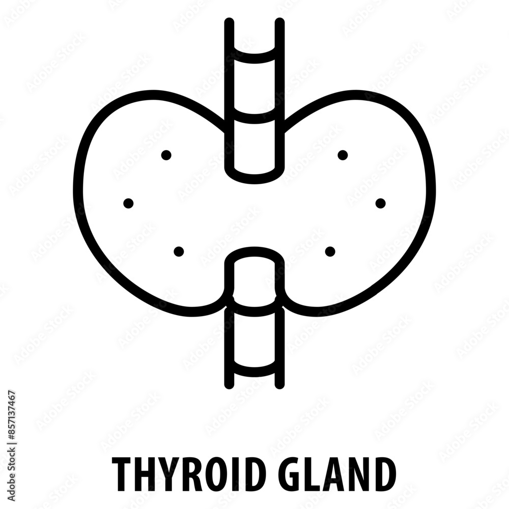Poster thyroid gland icon simple and easy to edit for your design elements