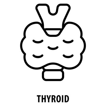 thyroid Icon simple and easy to edit for your design elements