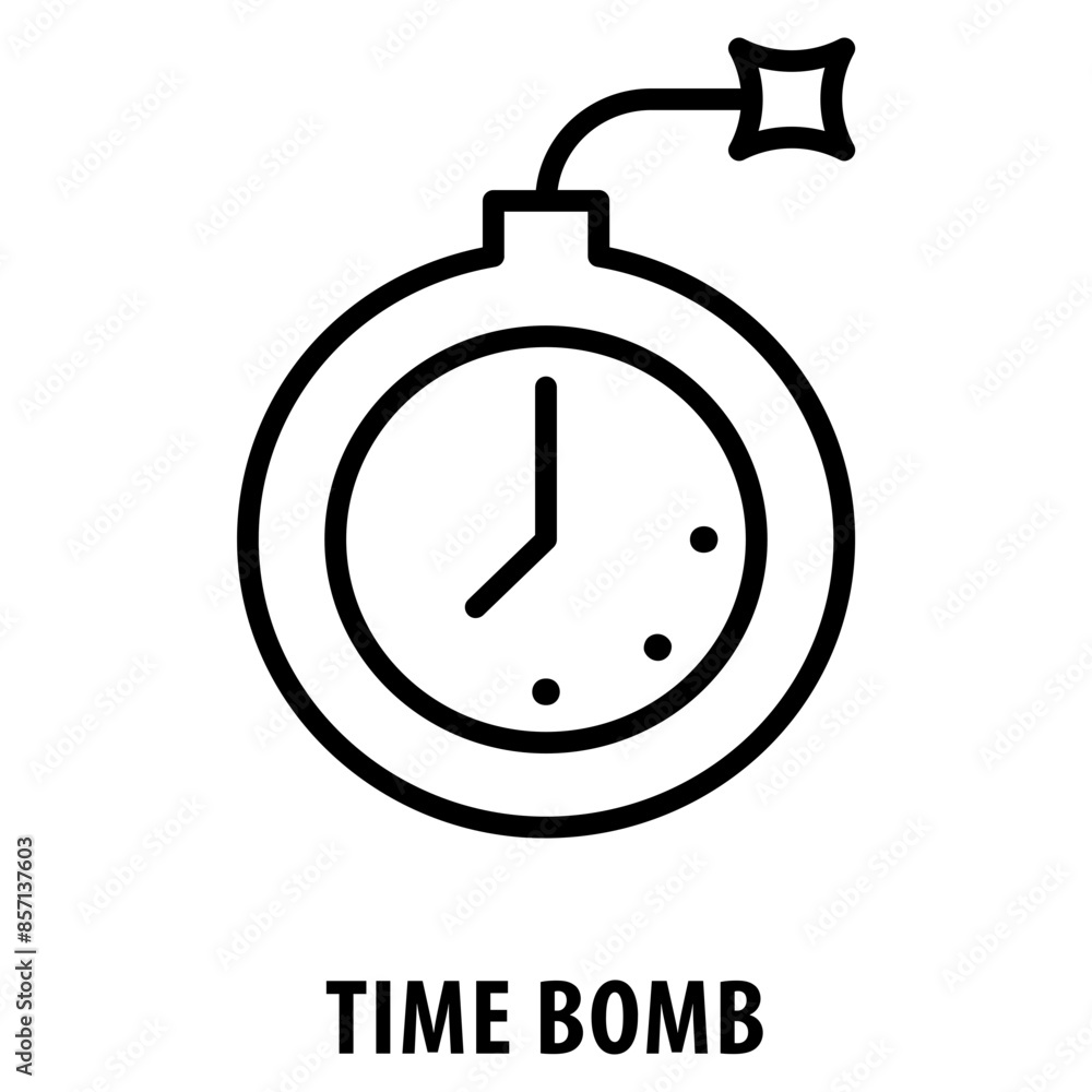 Poster time bomb icon simple and easy to edit for your design elements