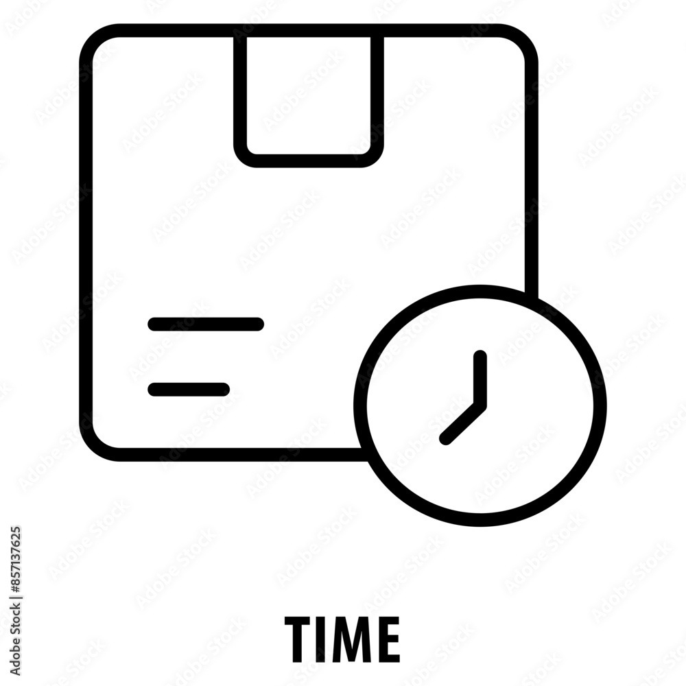 Poster time icon simple and easy to edit for your design elements