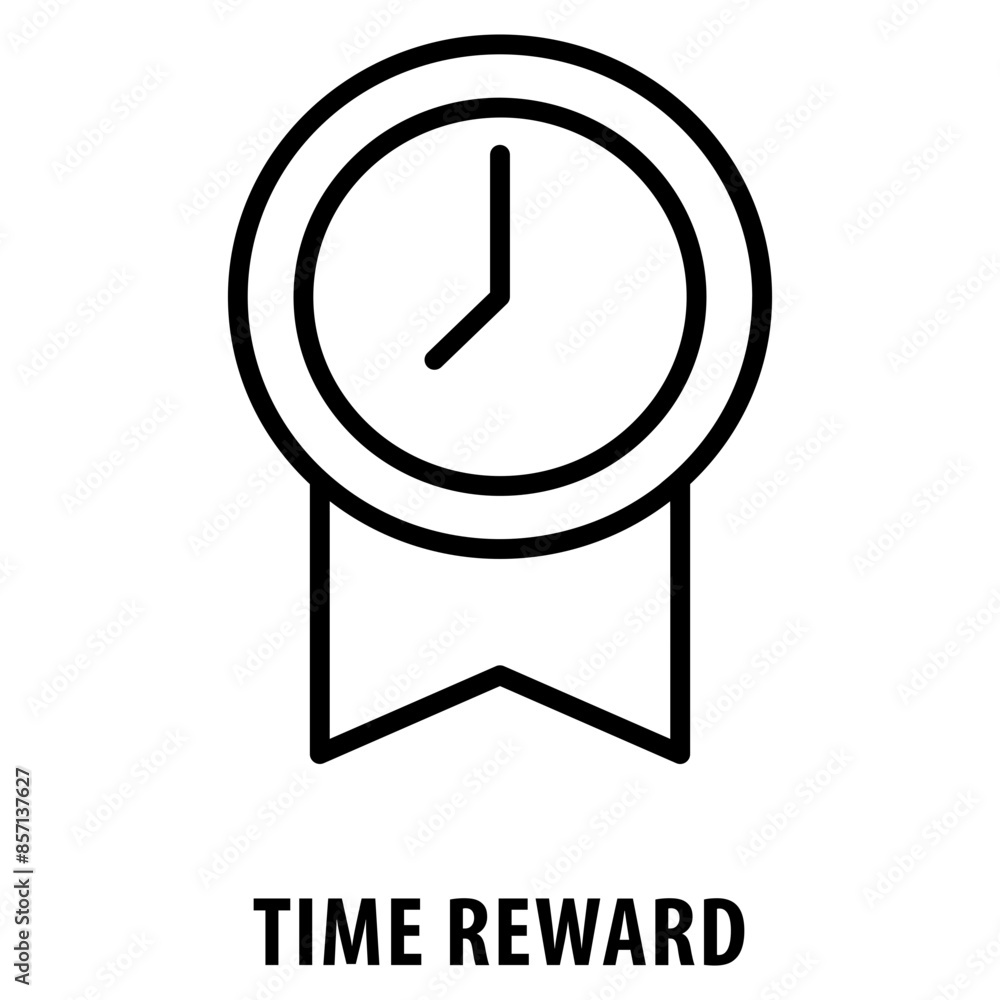 Poster time reward icon simple and easy to edit for your design elements