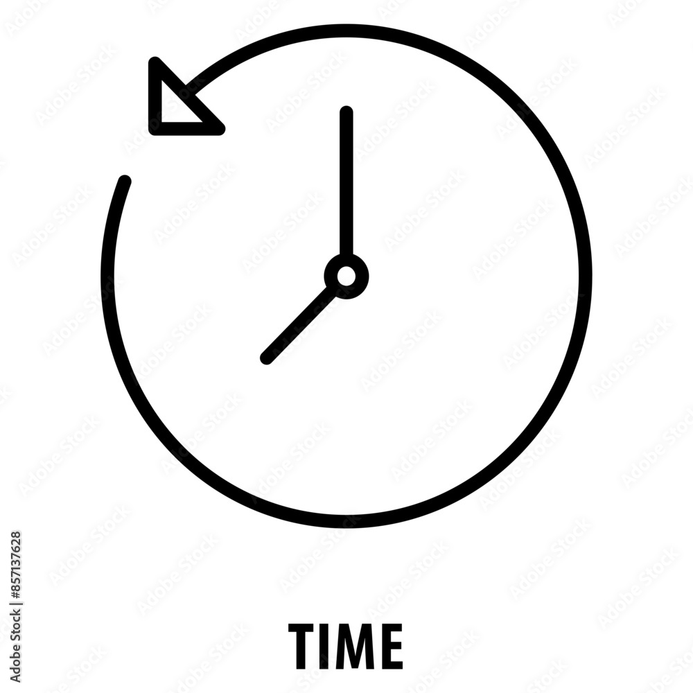 Poster time icon simple and easy to edit for your design elements