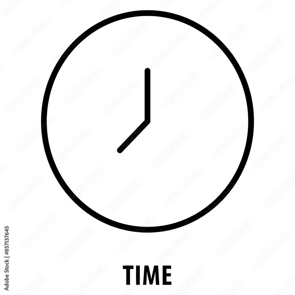 Poster time icon simple and easy to edit for your design elements