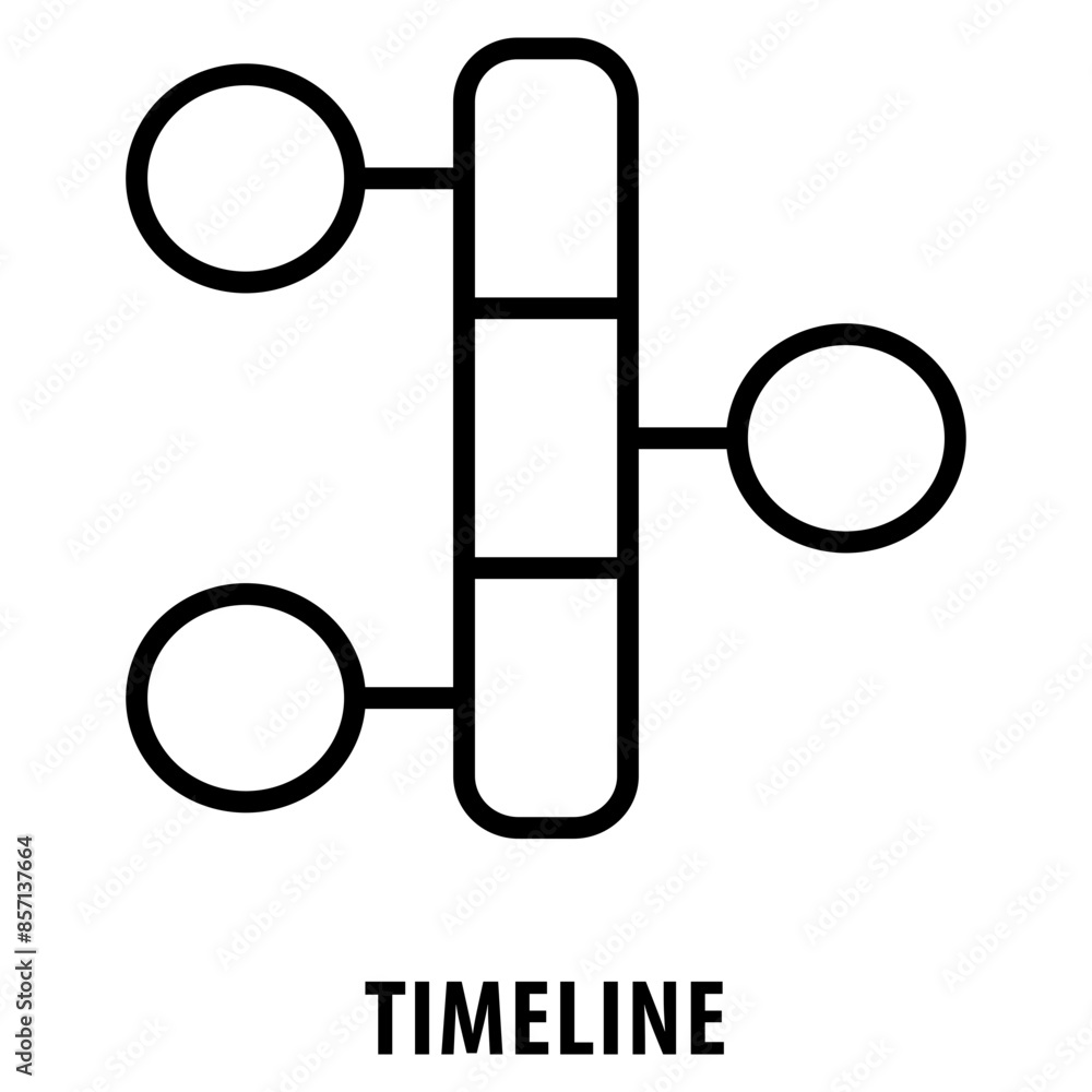 Poster timeline icon simple and easy to edit for your design elements