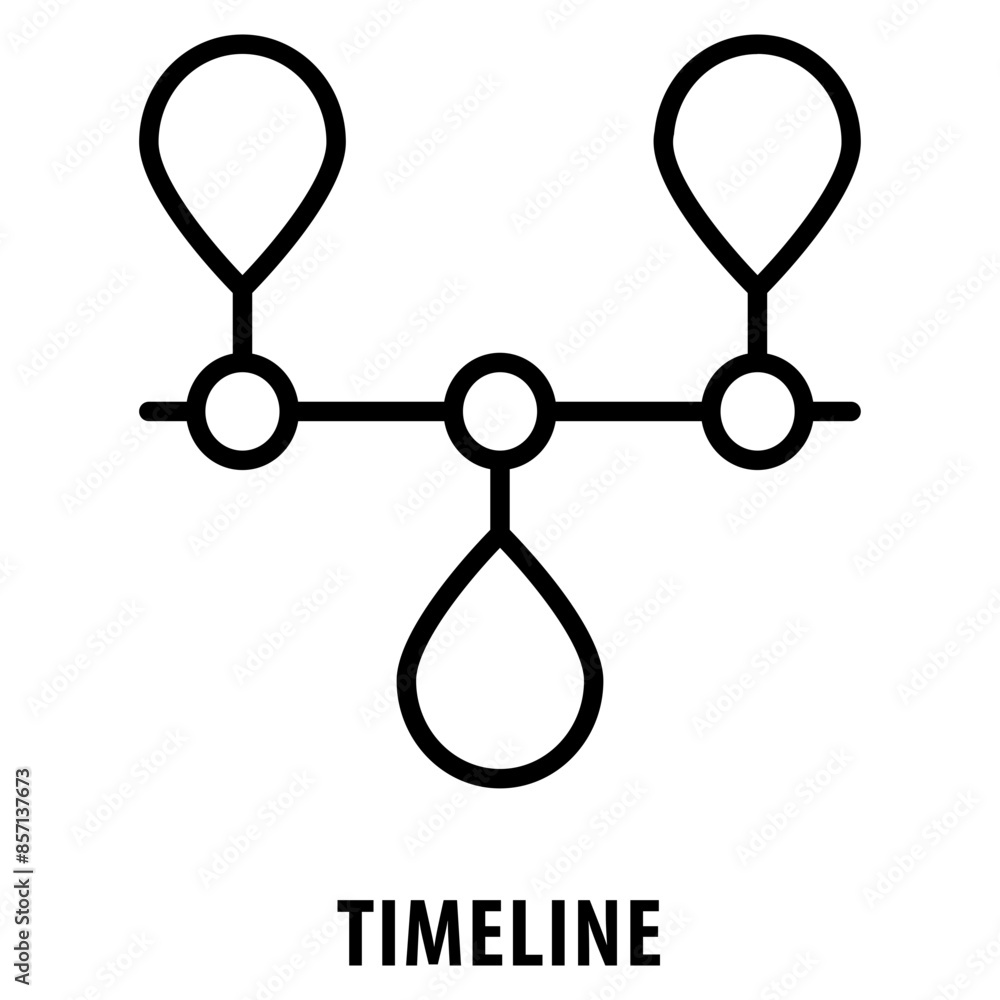 Poster timeline icon simple and easy to edit for your design elements