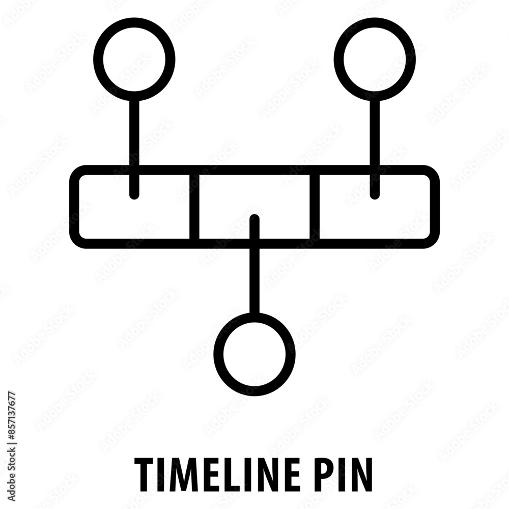 Poster timeline pin icon simple and easy to edit for your design elements
