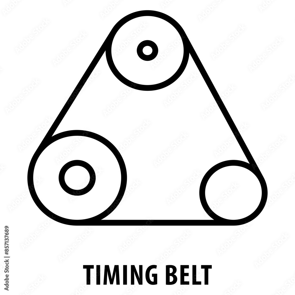 Aufkleber timing belt icon simple and easy to edit for your design elements