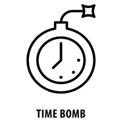 Time Bomb Icon simple and easy to edit for your design elements