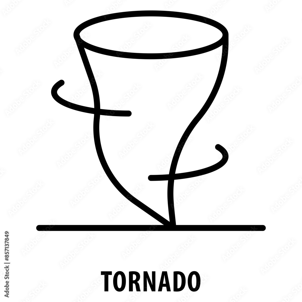 Poster tornado icon simple and easy to edit for your design elements