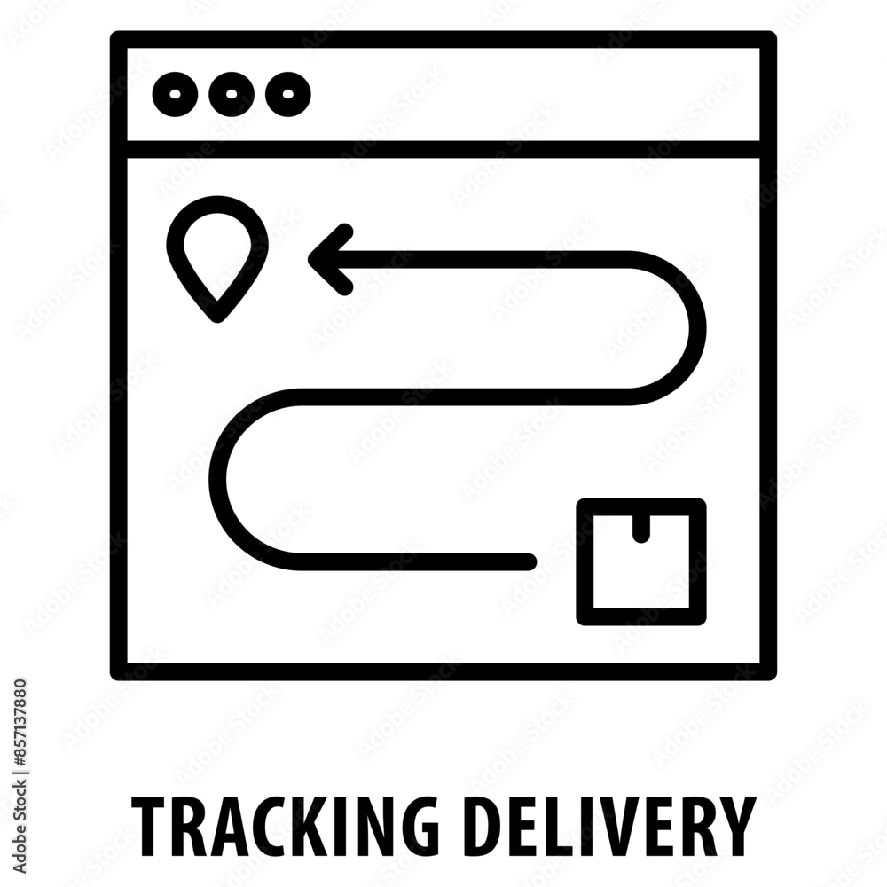 Poster tracking delivery icon simple and easy to edit for your design elements