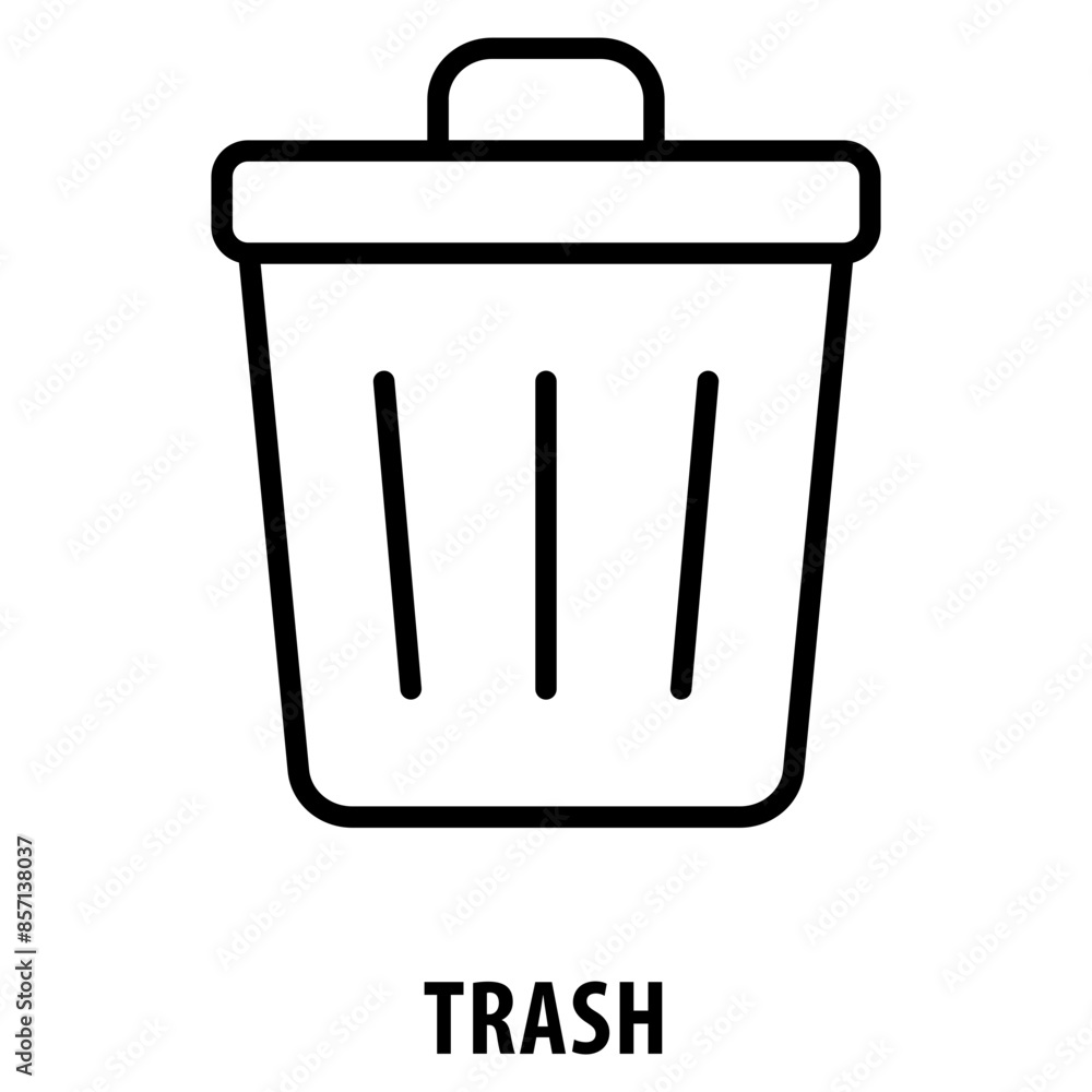 Poster trash icon simple and easy to edit for your design elements