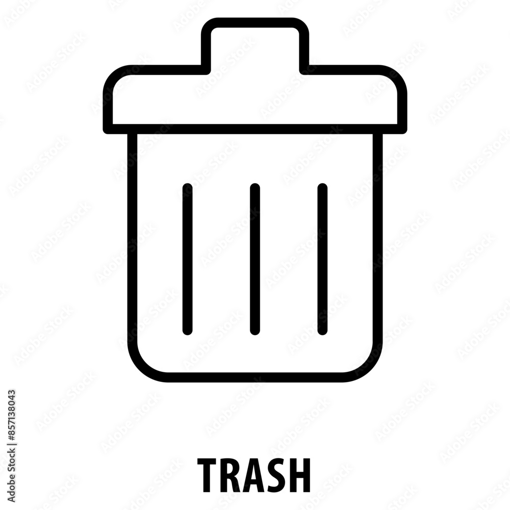 Poster trash icon simple and easy to edit for your design elements