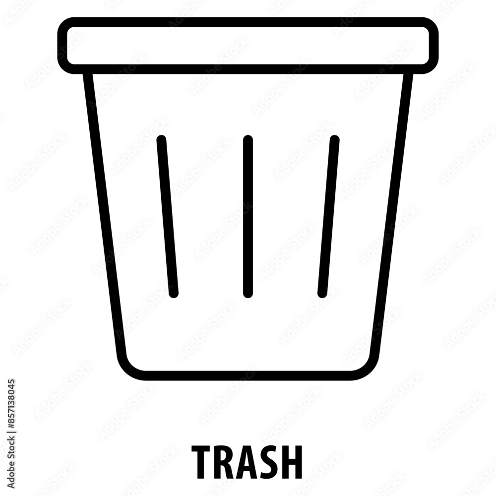 Poster trash icon simple and easy to edit for your design elements