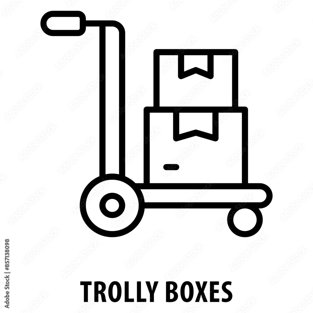 Poster trolly boxes icon simple and easy to edit for your design elements