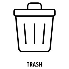 Trash Icon simple and easy to edit for your design elements