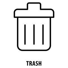 Trash Icon simple and easy to edit for your design elements