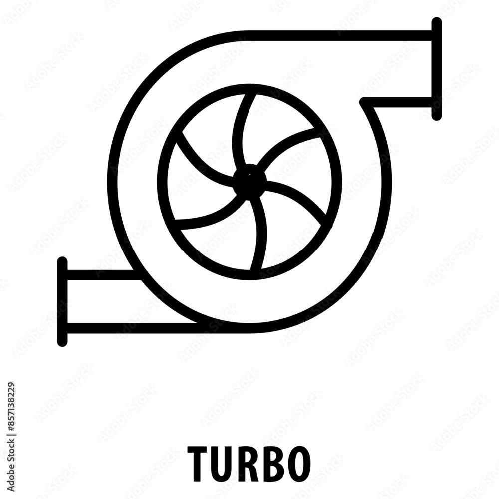 Poster turbo icon simple and easy to edit for your design elements