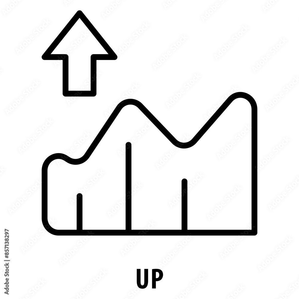 Poster up icon simple and easy to edit for your design elements