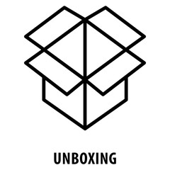 Unboxing Icon simple and easy to edit for your design elements