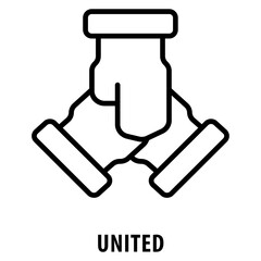 United Icon simple and easy to edit for your design elements
