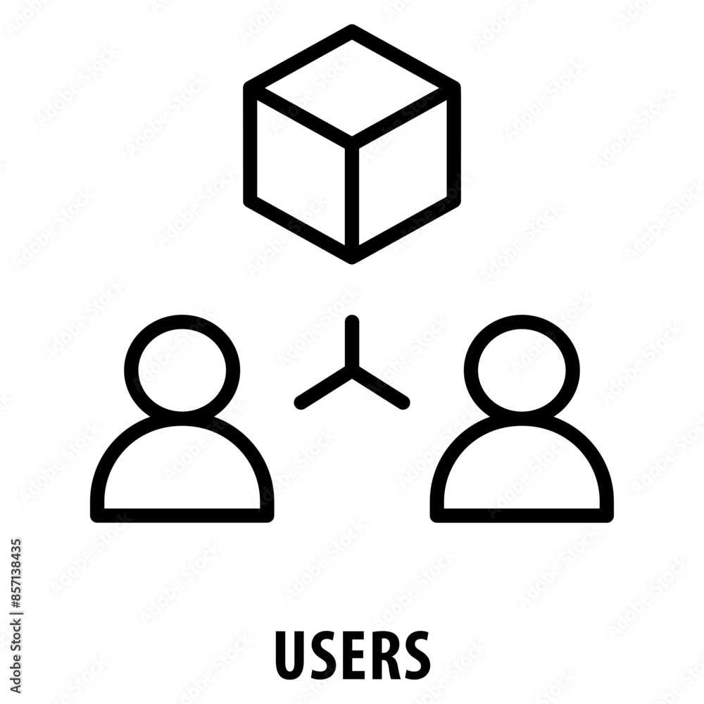 Poster users icon simple and easy to edit for your design elements