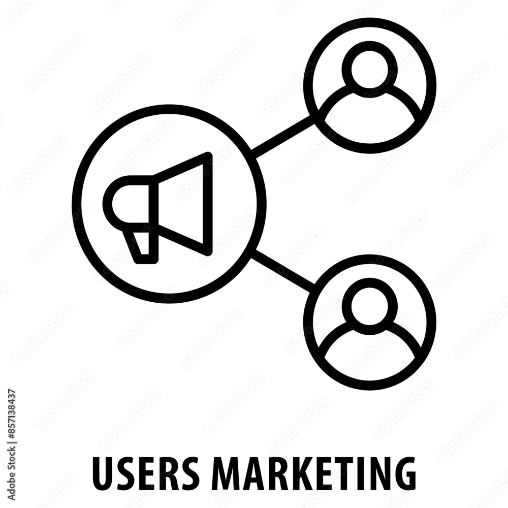 Poster users marketing icon simple and easy to edit for your design elements