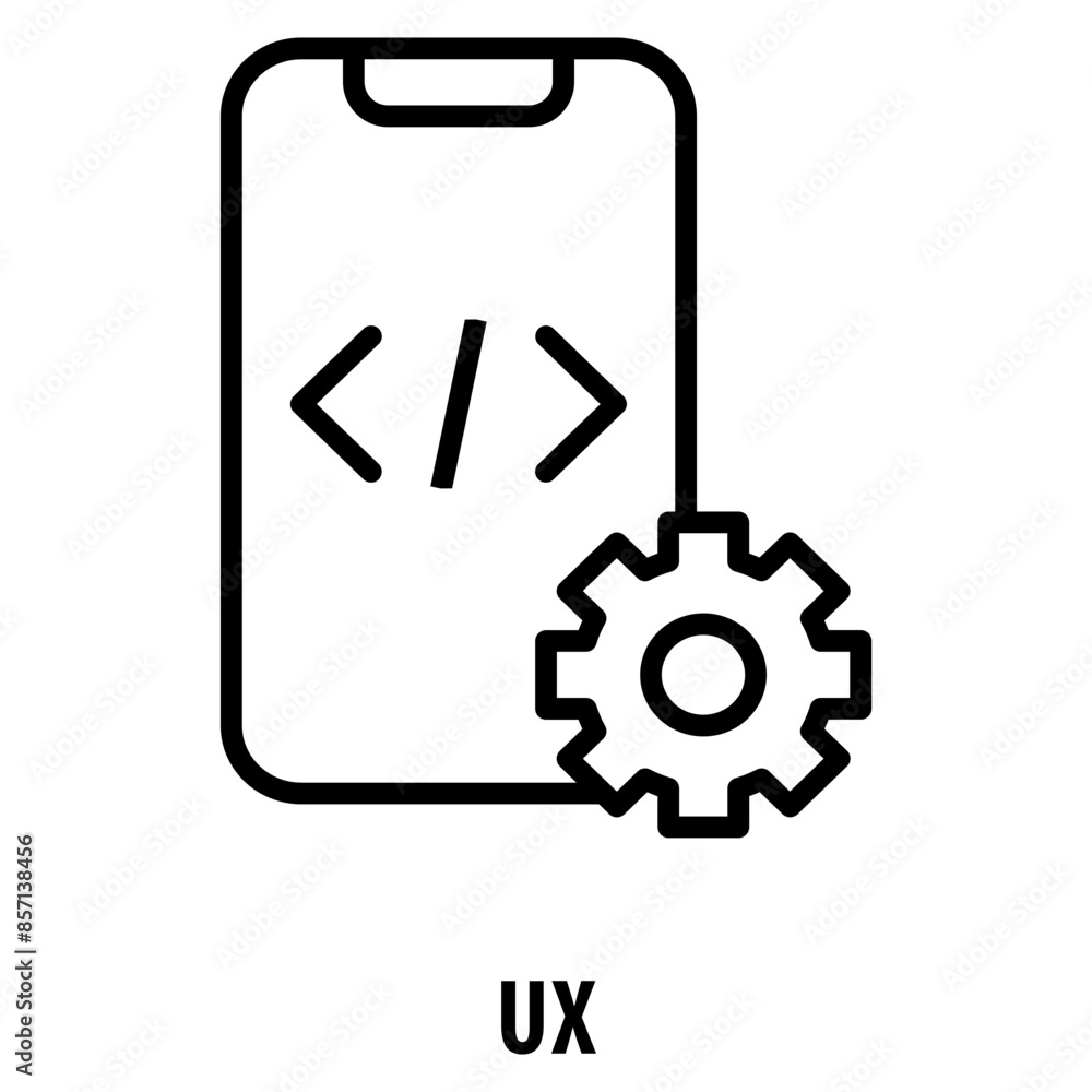 Poster ux icon simple and easy to edit for your design elements