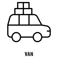 Van Icon simple and easy to edit for your design elements