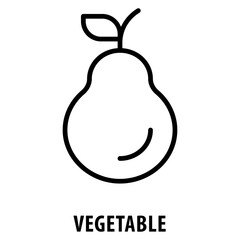 Vegetable Icon simple and easy to edit for your design elements
